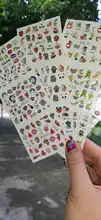 Manicure-Tattoos-Set Water-Decals Flower-Leaf Nail Russia-Words Sexy 12-Designs Transfer-Slider