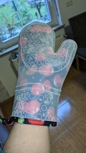 2 uds resistente al calor guantes de silicona para cocina horno guantes grueso guante de cocina de silicona microondas horno de la cocina guantes con estampado