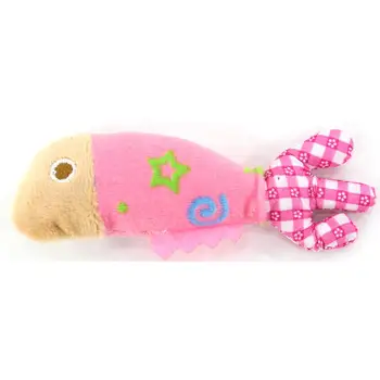 

Jugueta para gatos de tela,juguete interactivo de tela en forma de pez