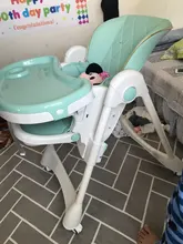 Silla alta de lujo multifunción reclinable para bebé, asiento alto con rueda, mesa de comedor para niños, silla para dormir, juego fácil