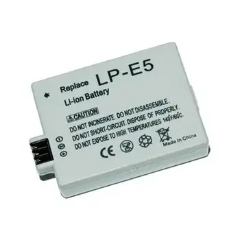 

800mAh Li-ion battery, lithium Ion battery, camera, gray, LP-E5, canon 450D / 500D / 1000DD ö rr15.09