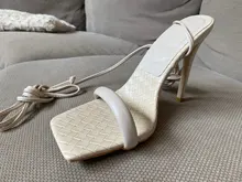 Sandalias de tacón alto con estampado de serpiente para mujer, zapatos de tacón alto con correa en el tobillo y hebilla, para verano