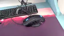 Ratón de juegos MMO con botones laterales para ordenador, dispositivo de programación de Macro, 10000 DPI, ajustable, 14 teclas, con cable USB, RGB, retroiluminado, para escritorio y portátil