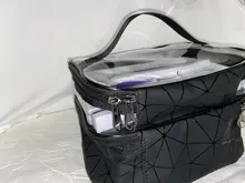 Bolsa de maquillaje transparente multifunción para viaje, organizador de artículos de tocador con diamantes de moda, resistente al agua, almacenamiento de maquillaje para mujer