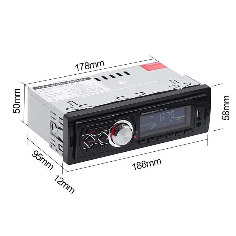 1 Din стерео автомобильный fm-радио в-dash Авторадио 1din 12 в пульт дистанционного управления Bluetooth аудио музыкальный Автомобильный MP3-плеер USB/TF/AUX-IN