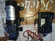 Mini bomba de agua de diafragma de 12V con interruptor automático, bomba de agua eléctrica de alta presión para lavado de coche, 60W, 5 litros por minuto, pulverizador automático de agua de 0.8Mpa