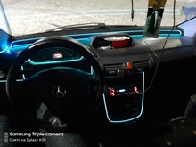 FORAUTO-tiras de LED para decoración de automóviles, lámpara de atmósfera Flexible de 12V, 1m/2m/3m/5m, cable de neón para Interior de coche