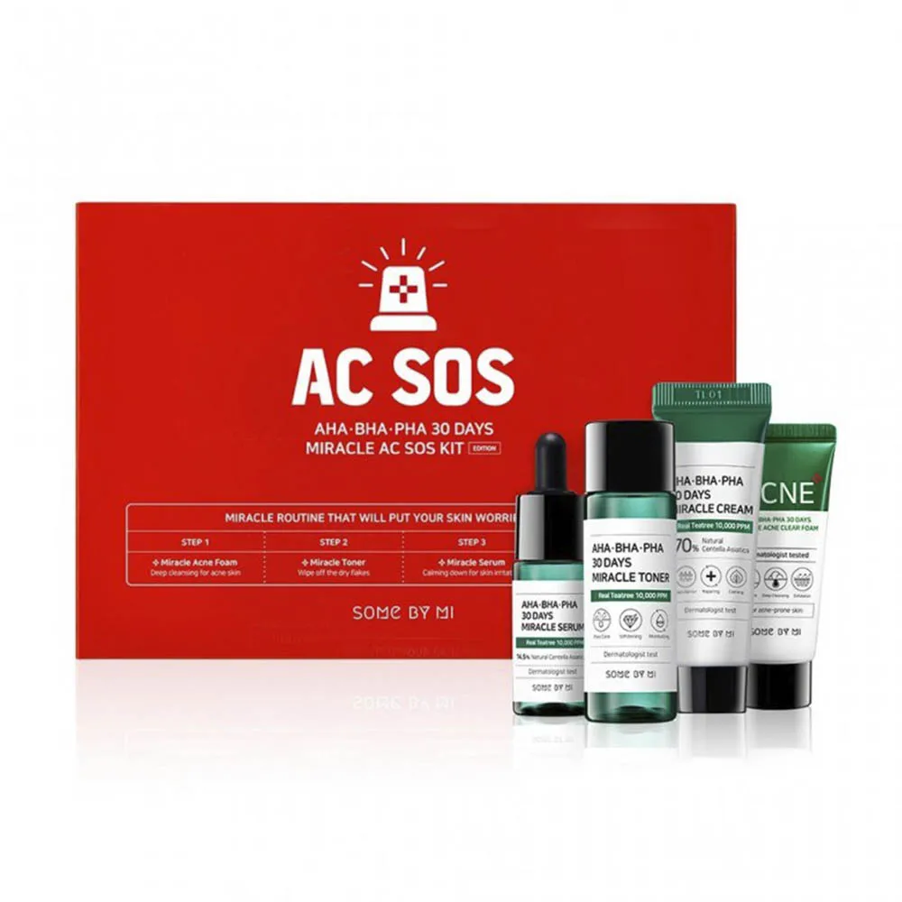 Some By Mi Набор миниатюр с кислотами для проблемной кожи AC SOS AHA BHA PHA 30 Days Miracle