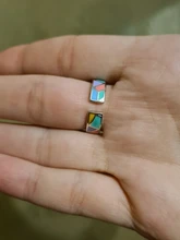 Bamoer-Anillos abiertos para dedos de mujer, de Plata de Ley 925 geométrica, esmalte colorido, banda ancha, anillo de tamaño libre, joyería BSR126