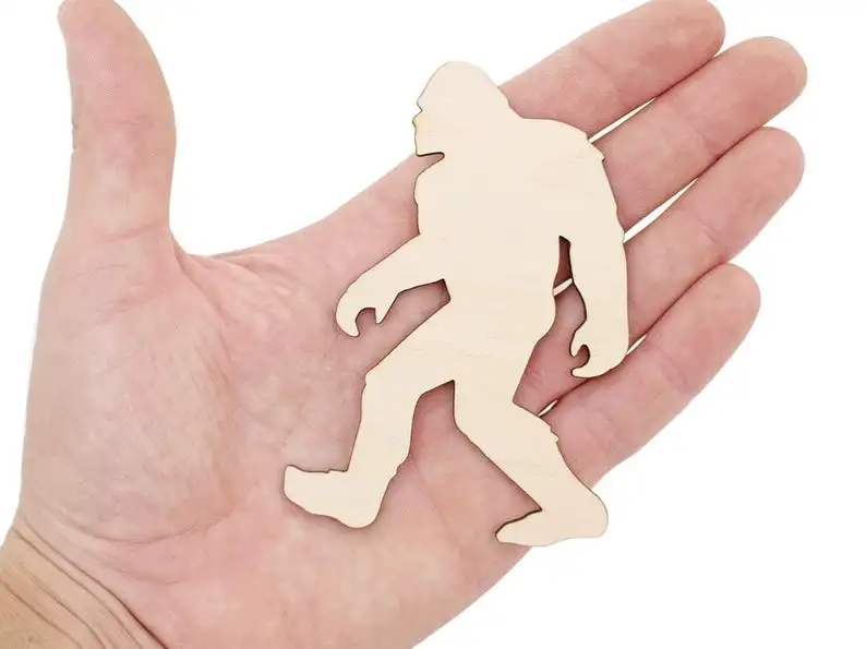 

Wooden Bigfoot Sasquatch Cutout (10cm) Shape Art Projects Craft Wood Decoration Gift Decoupage Ornament Unpainted 1160