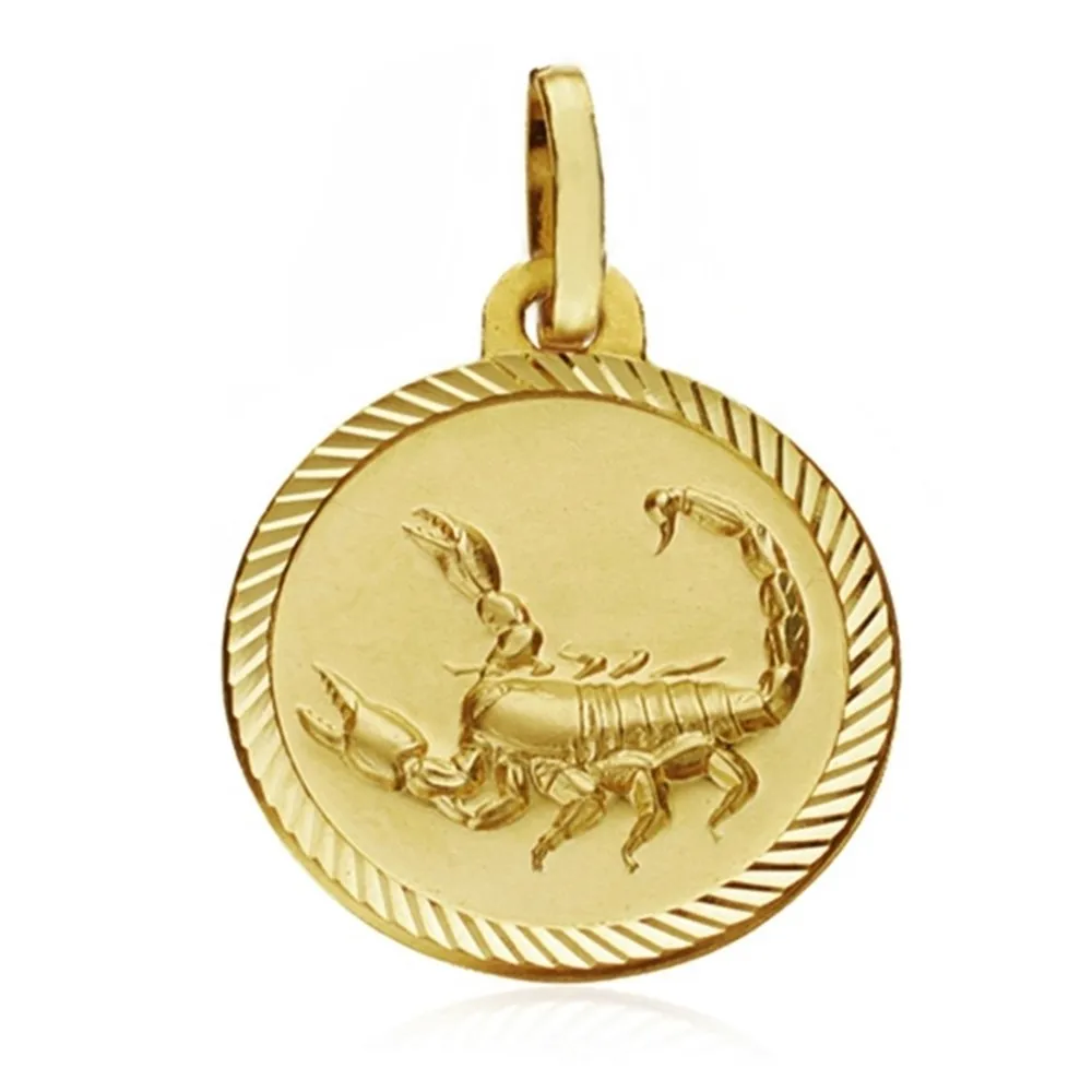 Медаль 18k gold horoscope Scorpio 16 мм. Знак зодиака [AA7411] | Украшения и аксессуары