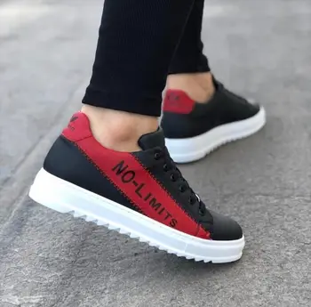 

BA0027 No Limits Black Red Lace-Up Casual Men 'S Sport Shoes Code,> 425668111