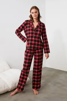 

Trendyol Plaid Woven Pajamas set THMAW21PT0438