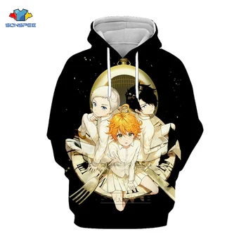 

The Promised Neverland Hoodies Sweatshirts 3D Print Women Long Sleeve Anime Hoodie Harajuku Pullover Men Oversize Gym Coats H71