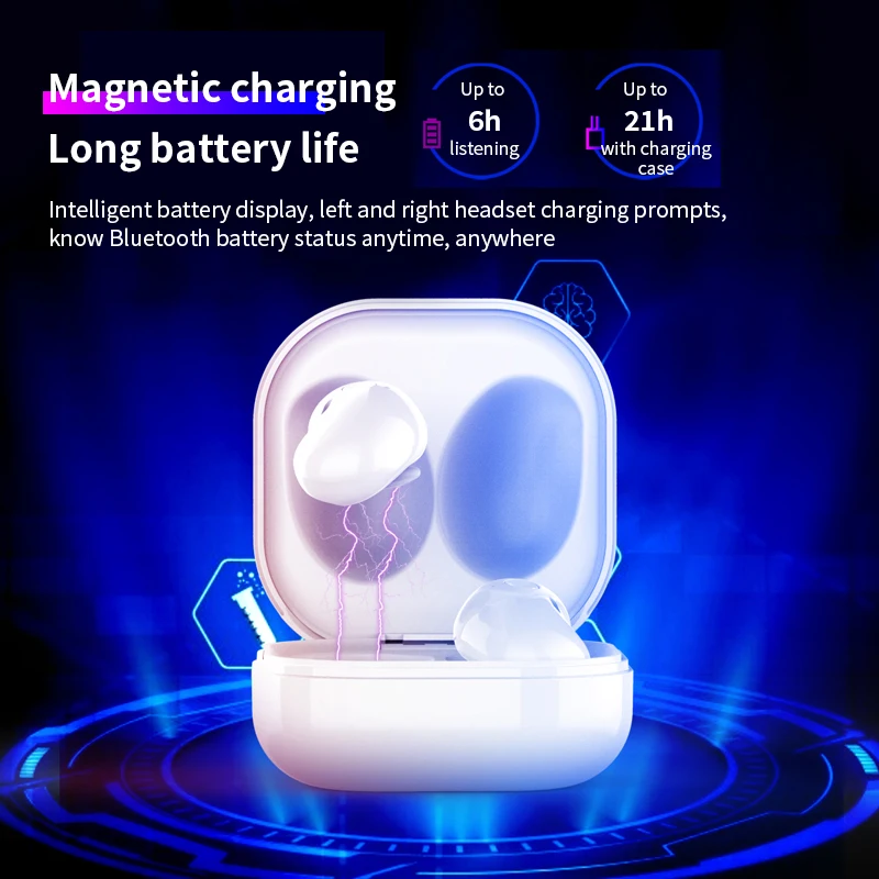 S6 TWS Mini Bluetooth Earphones Button Earbuds Sport Waterproof 8D HiFi Sound Binaural Call Earpieces for Saumsung Galaxy Buds