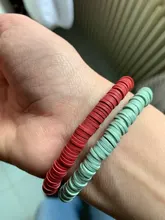 NeeFu WoFu-Pulseras con letras digitales para mujer, brazaletes con nombre bohemio hechos a mano, cuentas de disco personalizadas