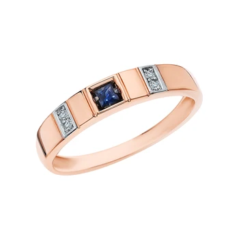 

Gold ring with sapphires and diamonds sunlight sample 585