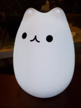 Ornaments Touch-Sensor Night-Lamp Desktop-Decor Baby Bedroom Battery/usb-Charge Silicone