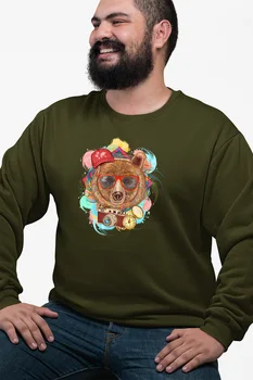 

Angemiel Wear Holiday-Makers Bear Green Men 'S Sweatshirt