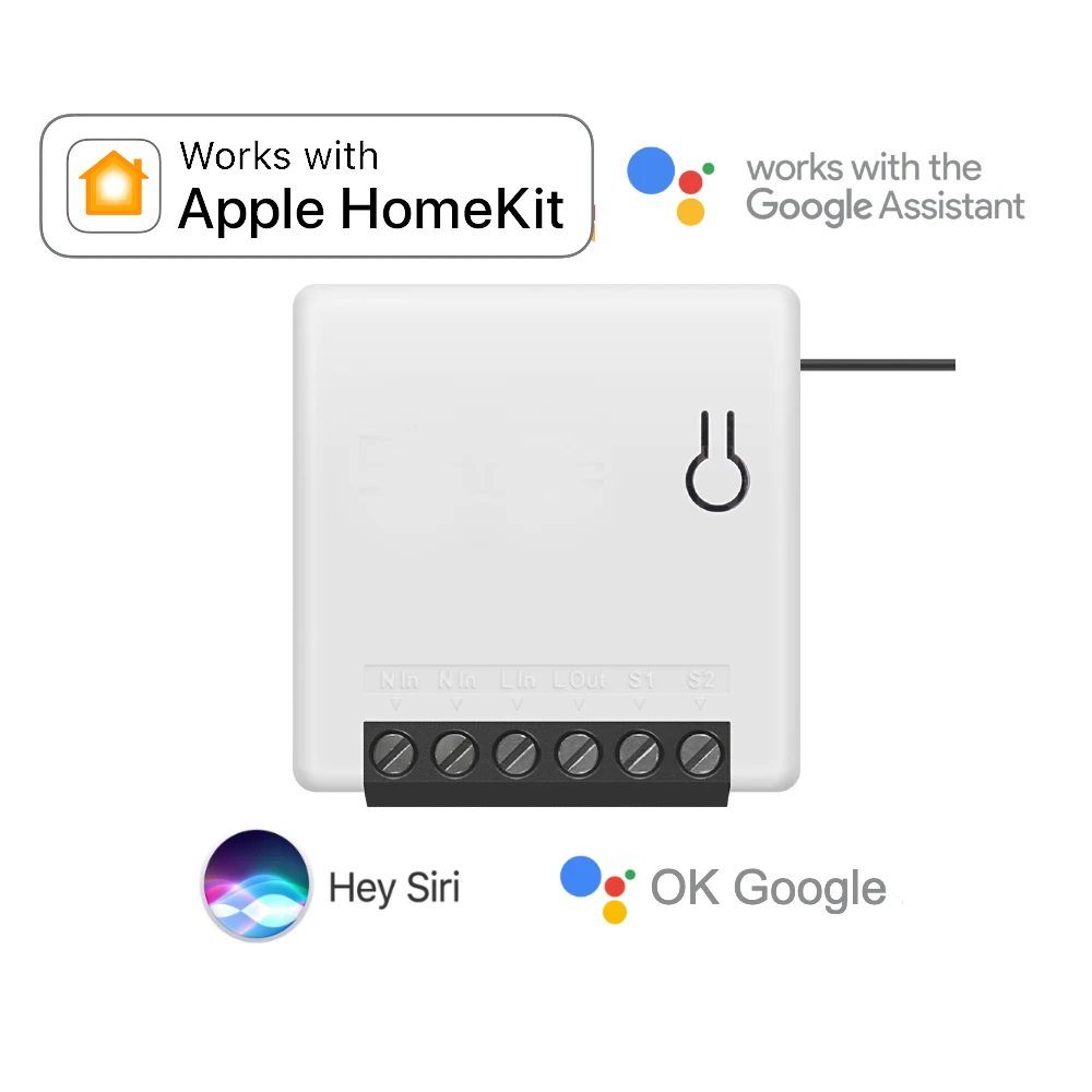 Реле с мини-выключателем для Apple HomeKit умный дом Wi-Fi голосовой домотический модуль