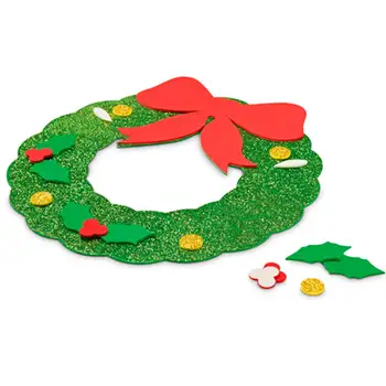 Lote 25 guirnaldas navideñas en Goma Eva con adhesivos, regalos Infantiles navideños para decoración