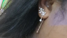 Drop-Earrings Jewelry Zircon Flower Gifts Pendientes Long-Line Star Water-Drop Elegant