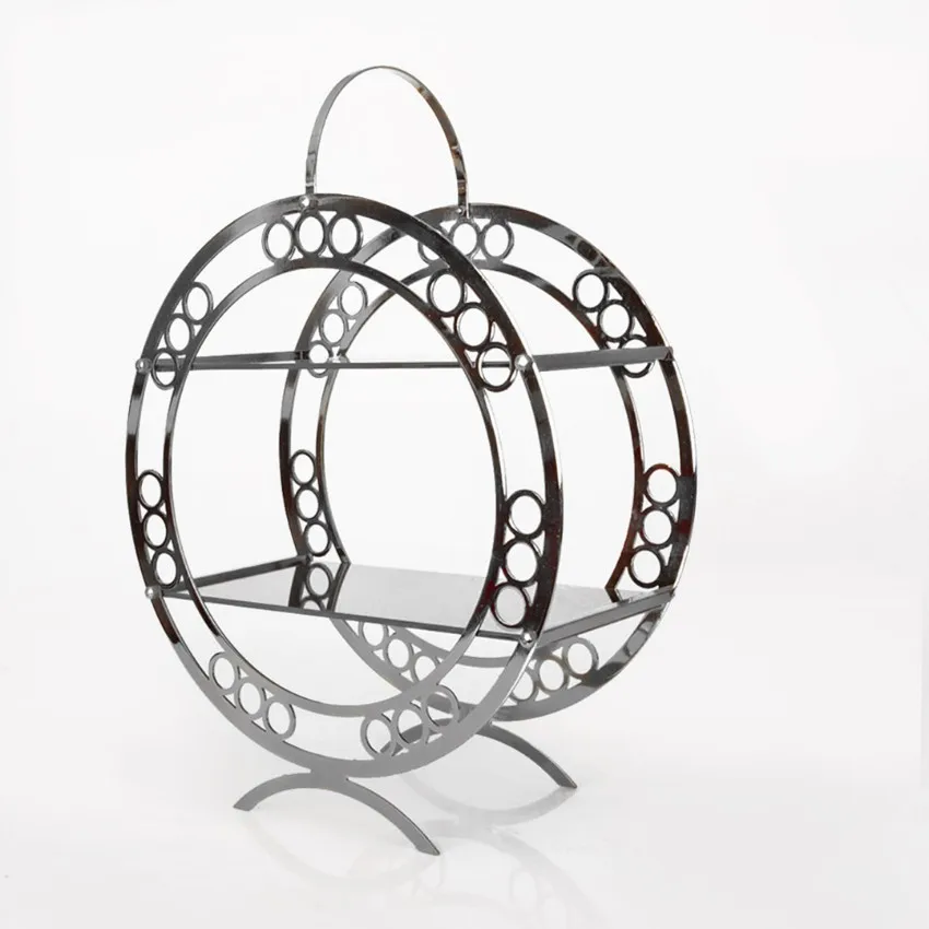 

WONDERFULL AMAZİNG Ring Laser 2 Layer Macaron Cake and Pastry Stand - Silver