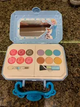 Disney-conjunto de maquillaje de princesa elsa para niñas, caja de maquillaje de belleza de esmalte con caja original, regalo de Navidad para niños