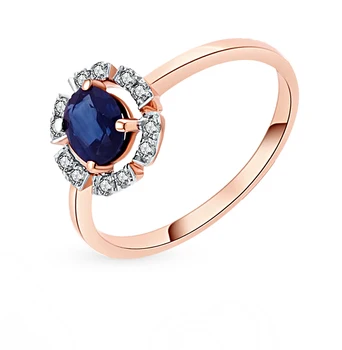 

Gold ring with sapphires and diamonds sunlight sample 585