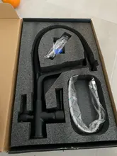 Kitchen Faucet FILTERED Pull-Down Brass PURE-WATER-FILTER Black Tap Spout Cold-Mixer