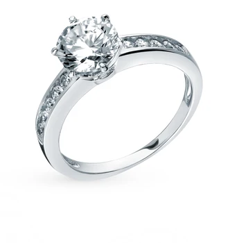 

Silver ring with cubic zirconia sunlight sample 925