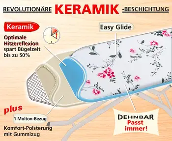 

Wenko 1180992500-Hightech with ceramic coating coating for ironing board for better heat