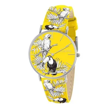 

CLUELESS-BCL10032-051/Yellow Watch plated Yellow Birds Woman