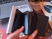 Bycobecy 2021 tarjeta de crédito titular de la cartera de las mujeres de los hombres de Metal RFID Vintage bolso de cuero de poliuretano Crazy Horse Banco titular de caso