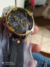 Reloj de cuarzo grande para hombre, cronógrafo con cuerpo de 52mm con pulsera, resistente al agua, con doble hora, estilo militar