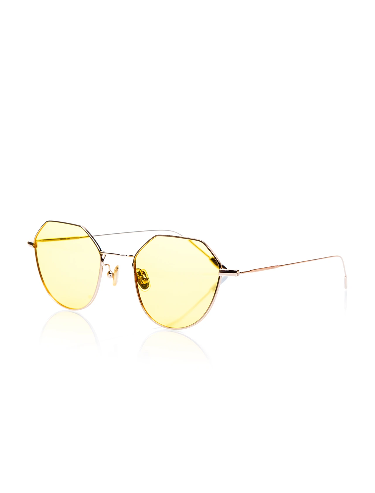 

Women's sunglasses opc 17050 06 metal yellow organic oval aval 51-22-145 optoline club