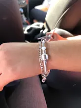 CHIELOYS-Pulseras con abalorios de estilo de dibujos animados para mujer, cuentas de cristal rosas chapadas en plata, cadena de serpiente, pulsera de marca, regalo de joyería para niños