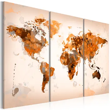 

Table-Map of the World-Desert storm-triptych-60x40