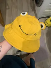 Sombrero de cubo de letras de rana para mujer, gorra de pescador con cubierta, protector solar, para verano