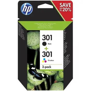 

Combo Pack tri-color ink cartridges and black HP 301 (N9J72AE)