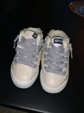 Nuevo invierno Bebé Niño Zapatos niñas zapatillas de deporte estrella cálido de algodón de los niños Zapatos de deporte de bebé de moda primeros zapatos para caminar 15-25