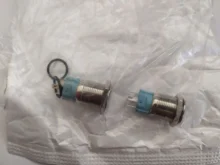 16mm 12mm interruptor de botón de metal botón impermeable circular plana Botón de luz LED auto-bloqueo auto-botón de Reinicio 1NO1NC