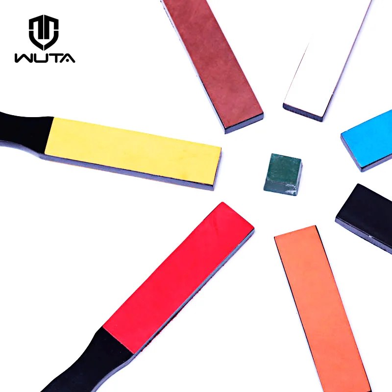 WUTA Leather Knife Sharpener Sharpening Strop Tool Black Wood Razor Polishing Board Fine Grinding with Polish Compound 8 Color leather knife sharpener
