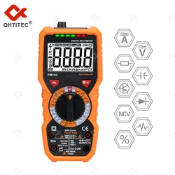 Qhtec – multimètre numérique professionnel manuel PM18C, portatif, tension AC/dc, affichage précis à 6000 points avec Test de câblage 