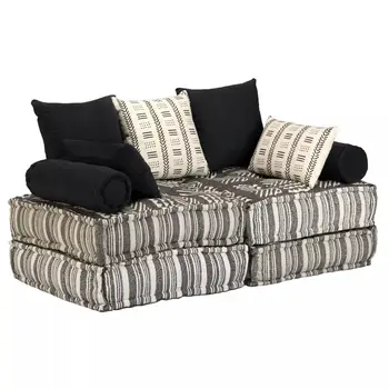 

Sofa Bed Modular 2 seats in the striped fabric sofas