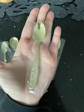 Fork Teaspoon Kitchen-Tool Fruit-Prikkers Coffee Royal-Style Gold Mini Metal 6pcs Snacks