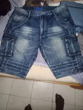 Los hombres vaquero cargo Pantalones Casual Bermudas homme hombre moda denim lavado bragas de los hombres pantalones cortos de jeans Bolsillo grande Jean recortado hombre 150302