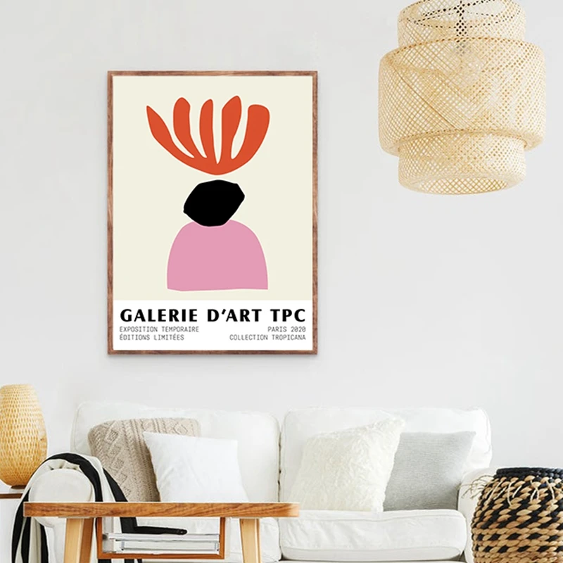 Abstract Coral Wall Art Print