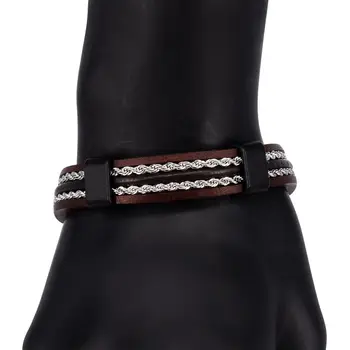 

Leather bracelet otokodesign 55985 (Brown, magnetic lock, genuine leather)