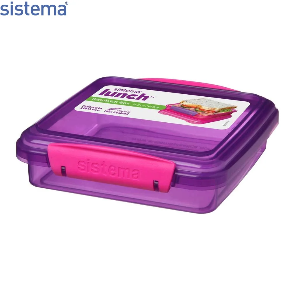 Контейнер для сэндвичей Sistema &quotLUNCH+BAKE IT&quot 450мл фиолетовый 31646|Лотки хранения| |